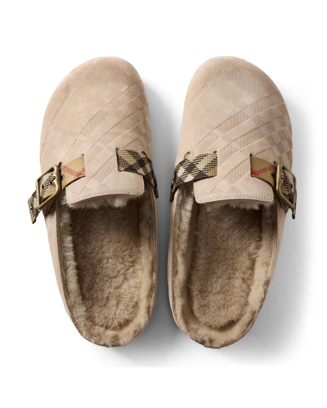 Burberry White Solid Color Mules