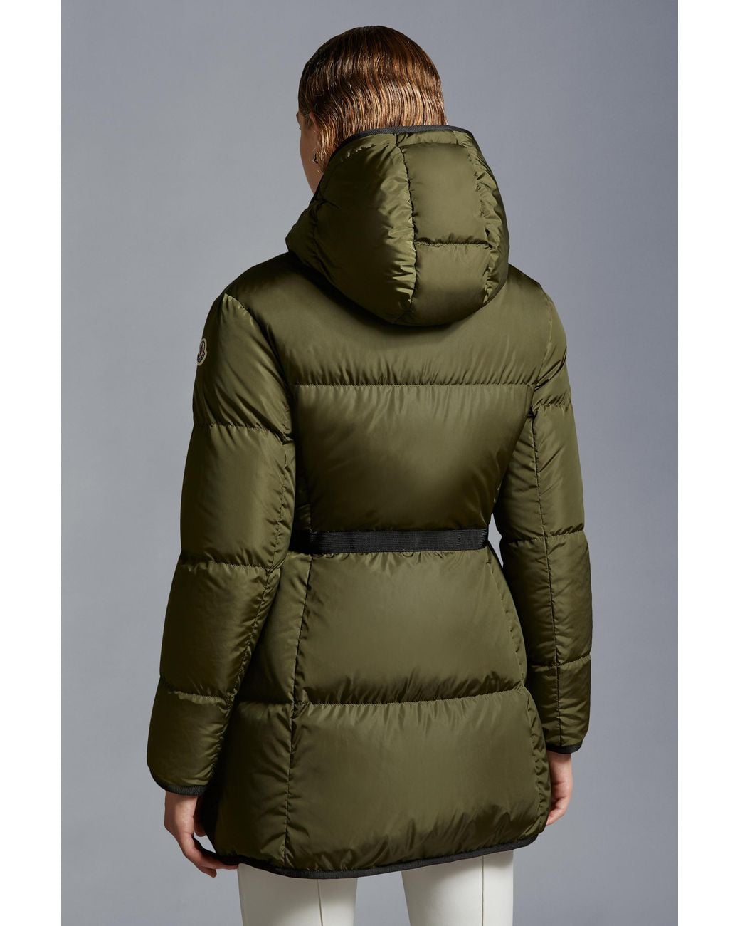 Moncler Green Sirli Zip-Up Short Down Jacket