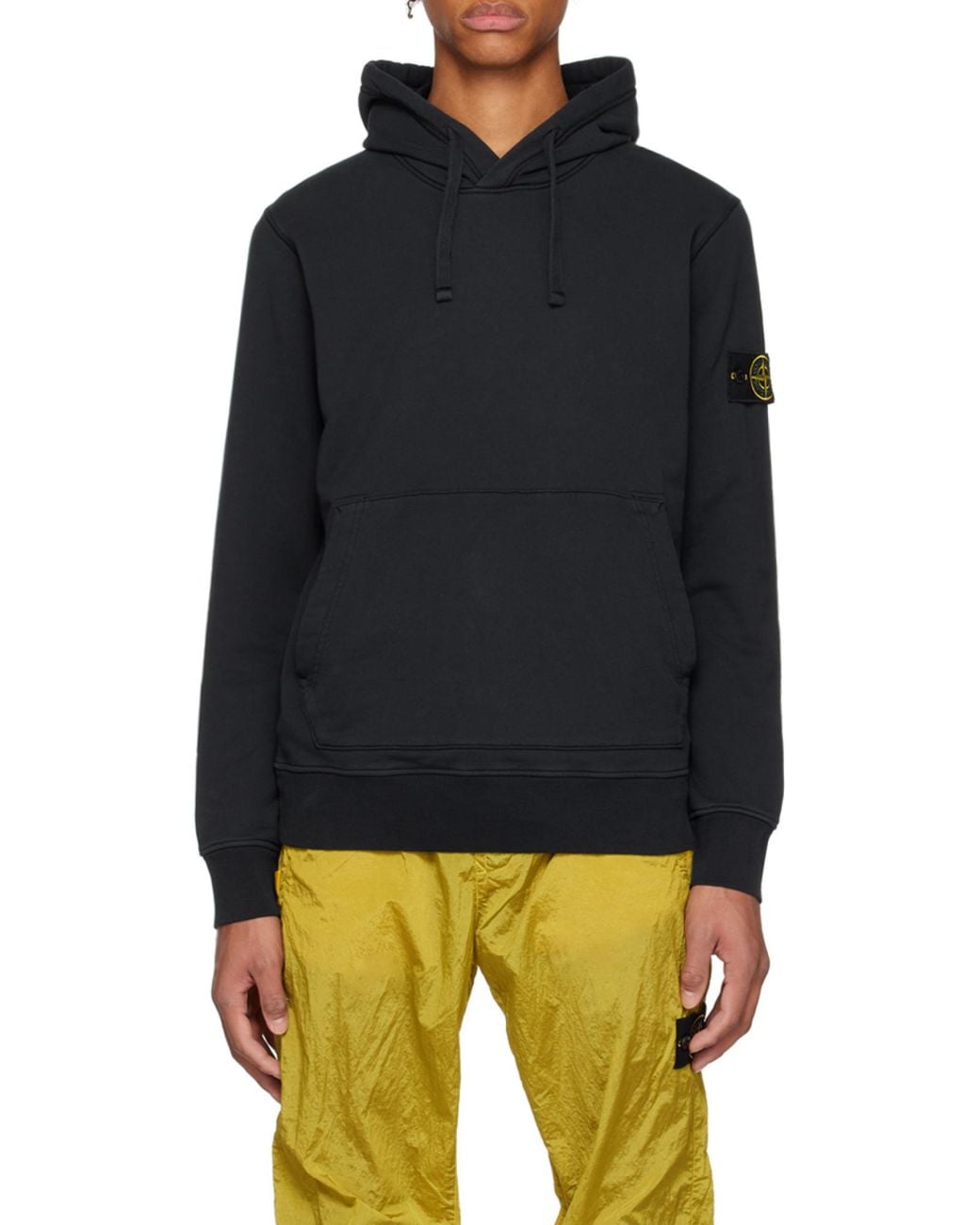 Stone Island Blue Hooded Sweater for men
