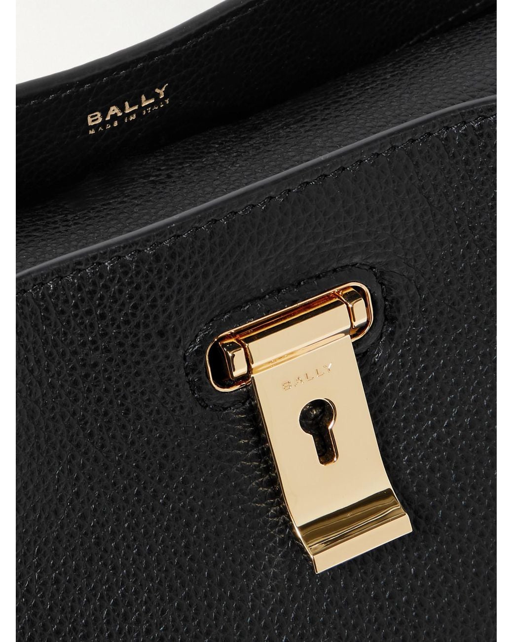 Bally Black Textured-Leather Tote