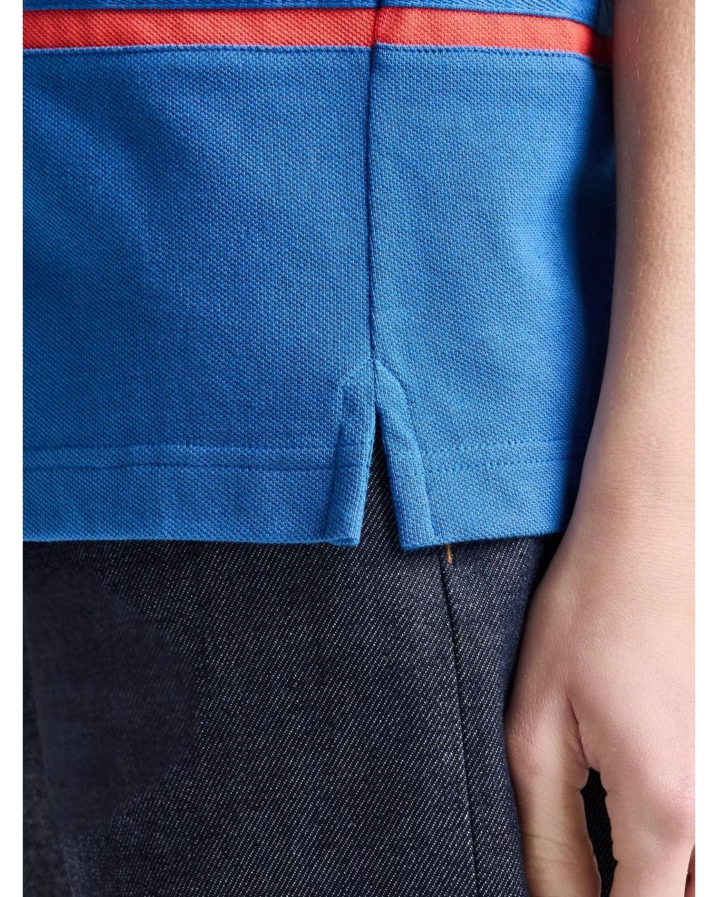 J.W. Anderson Striped Embroidered-Logo Polo Shirt for men