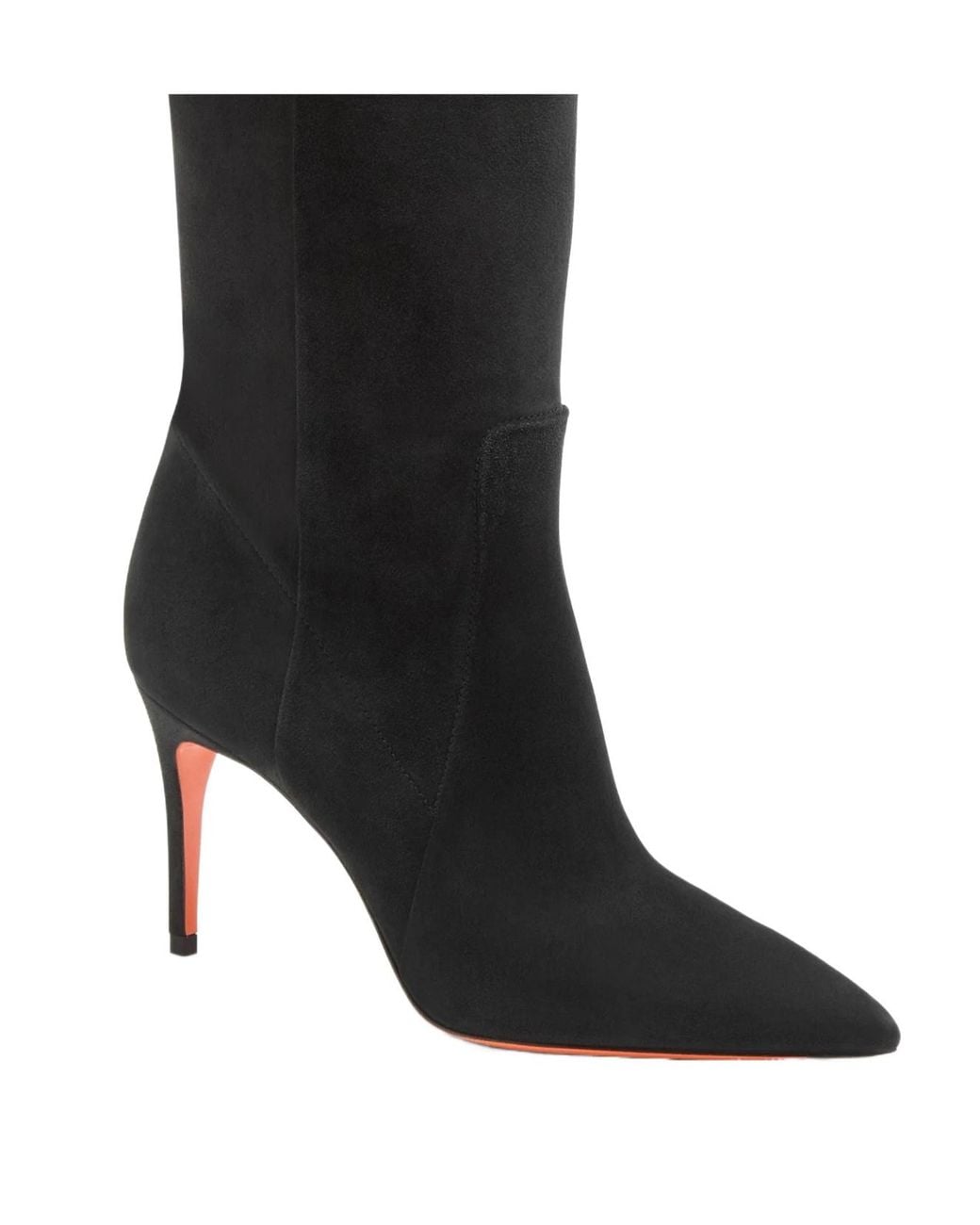 Santoni Black Viola 85 Stiletto Boots