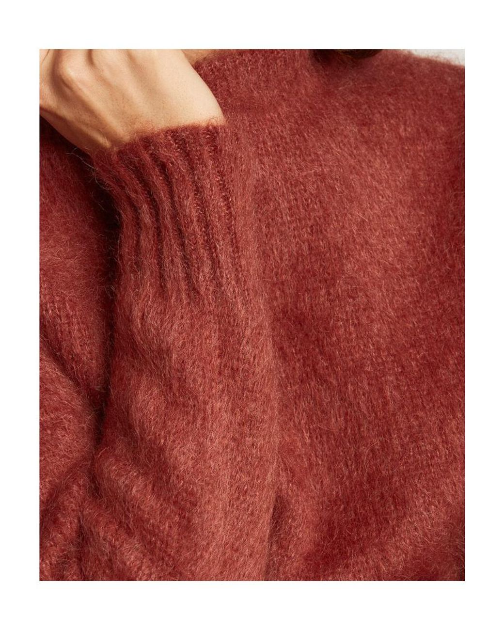 Golden Goose Deluxe Brand Red Crewneck Long-Sleeved Jumper