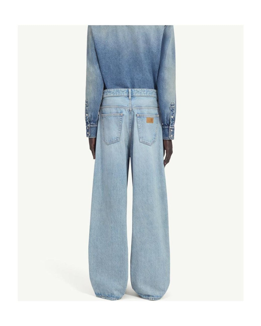 MM6 by Maison Margiela Blue Wide-Leg Panelled Jeans for men