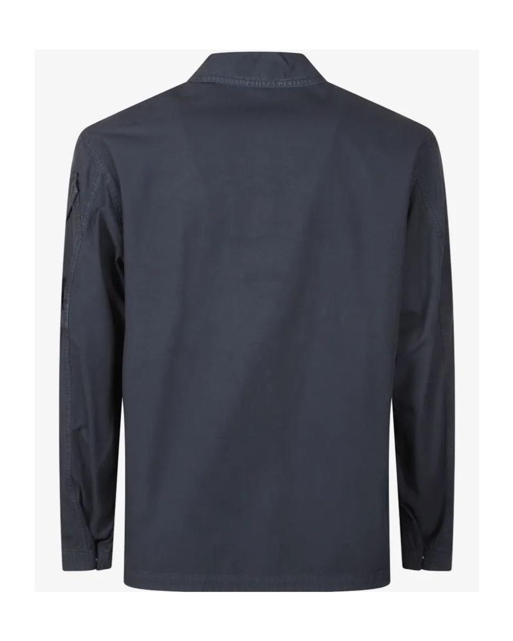 Stone Island Blue Long-Sleeved Shirt for men