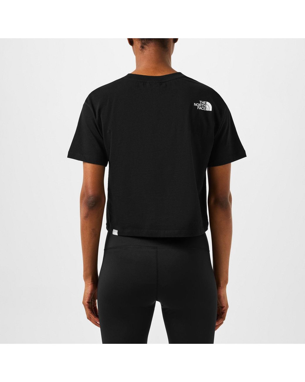 The North Face Black Cropped Cotton T-Shirt