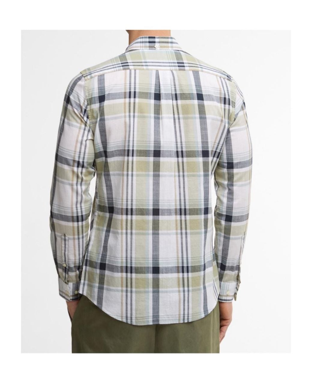 Barbour Gray Logo Plaid Shirt for men