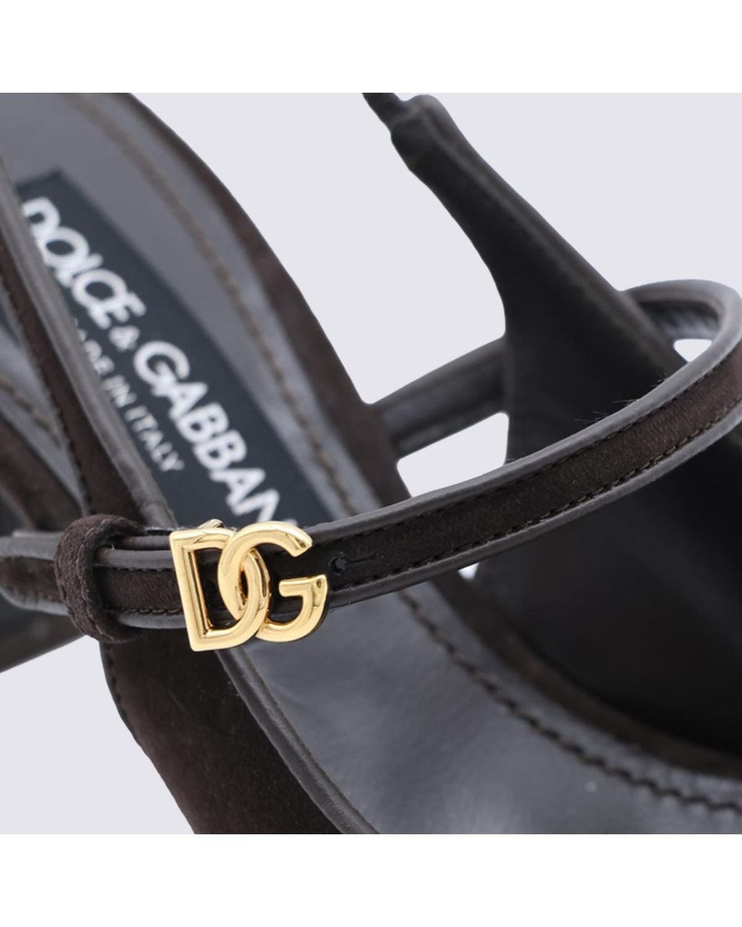 Dolce & Gabbana Brown Pointed Toe Slingback Pumps