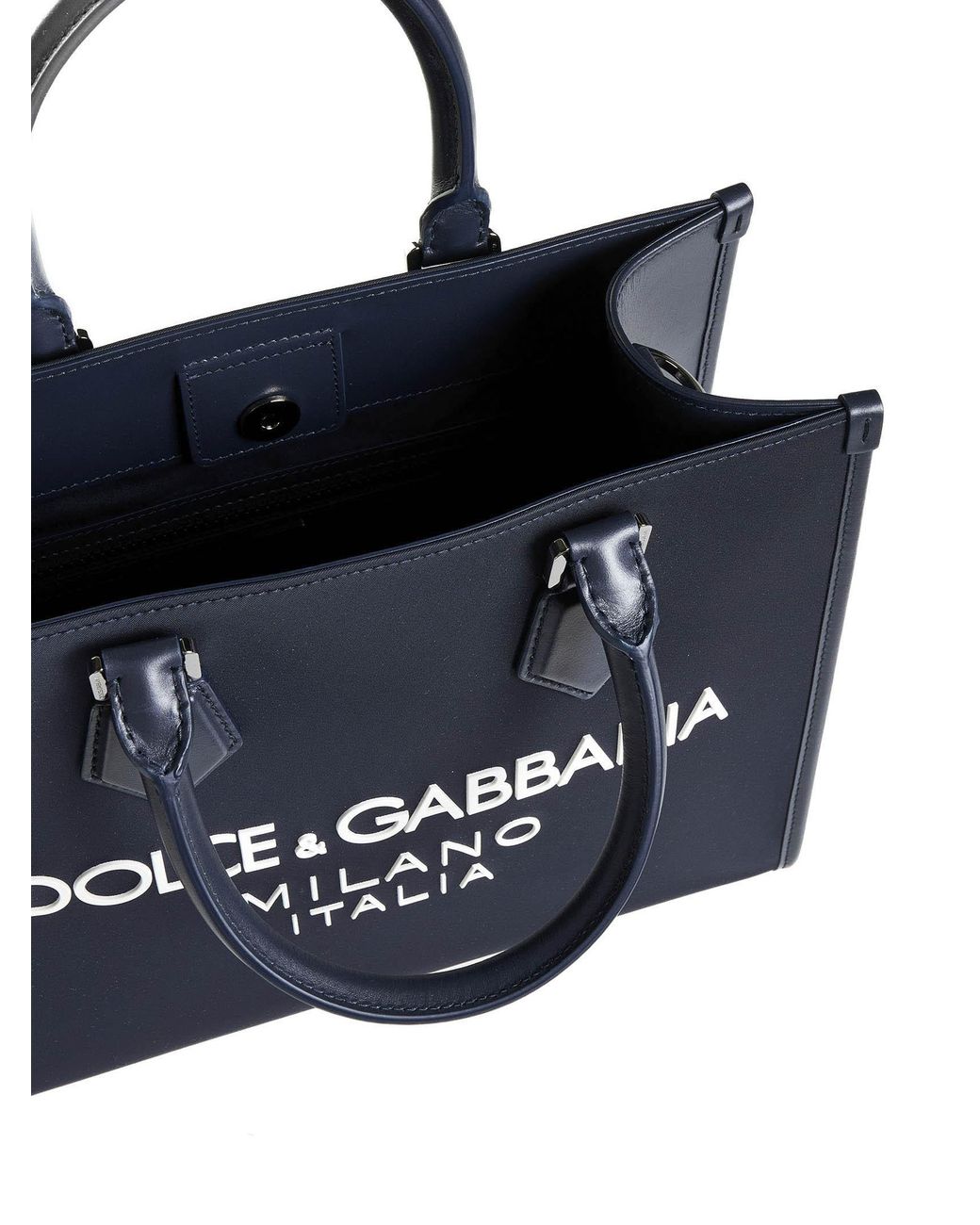 Dolce & Gabbana Black Logo Printed Top Handle Tote Bag for men