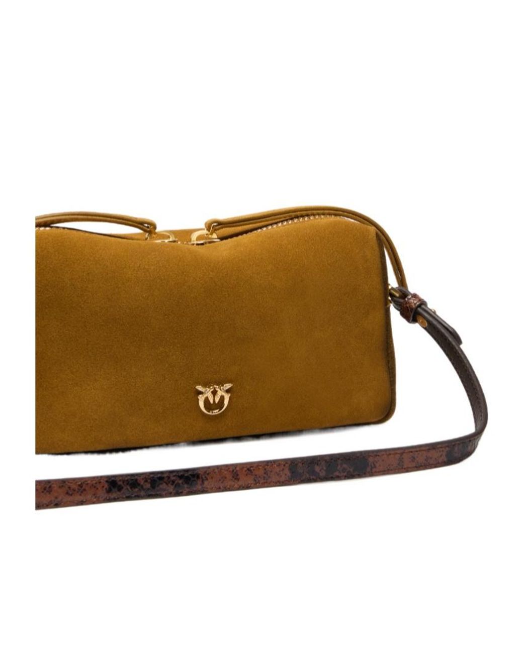 Pinko Metallic Mini Crossbody Boston Bag