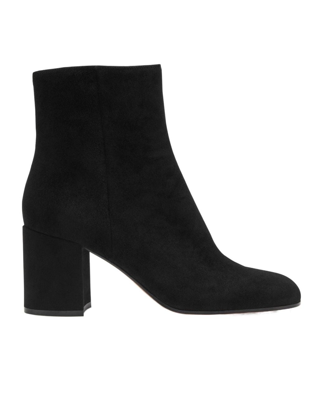 Gianvito Rossi Black Suede Heeled Ankle Boots