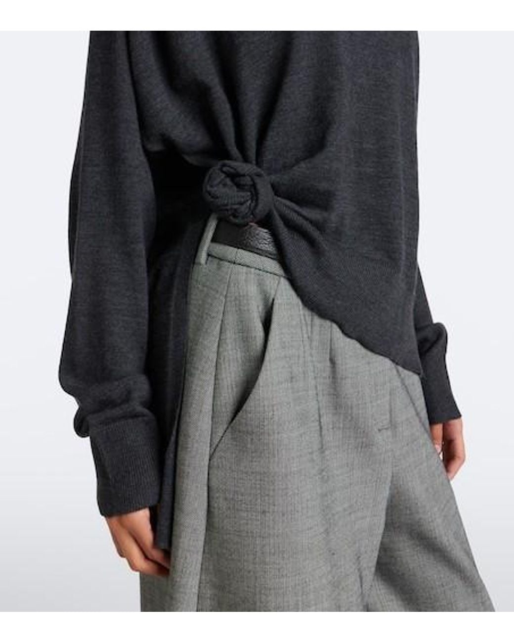 Magda Butrym Blue Minimal Longsleeve Knit Sweater