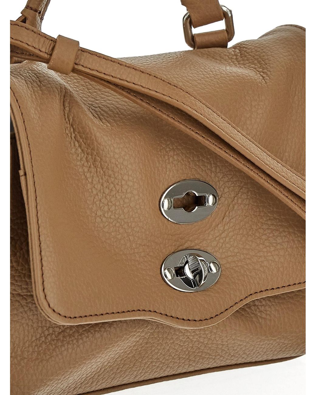 Zanellato Brown Logo Shoulder Bag