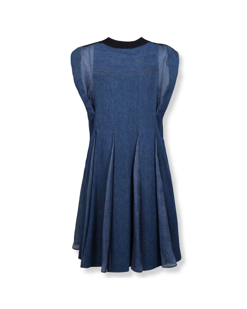 Sacai Blue Sleeveless Crewneck Dress