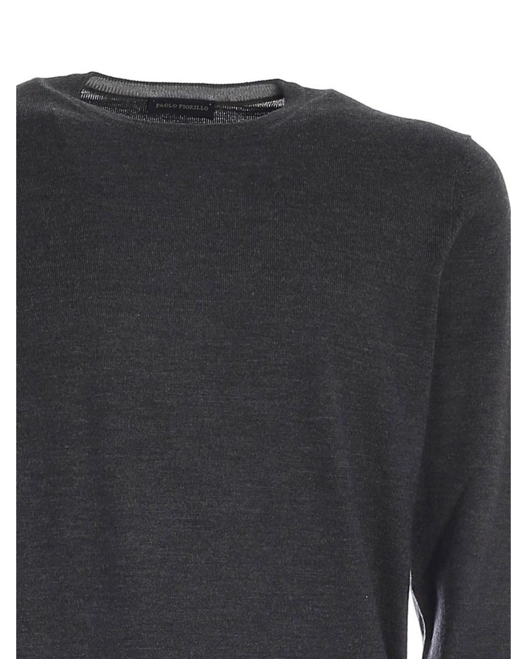 Gran Sasso Blue Crew-Neck Wool Sweater for men