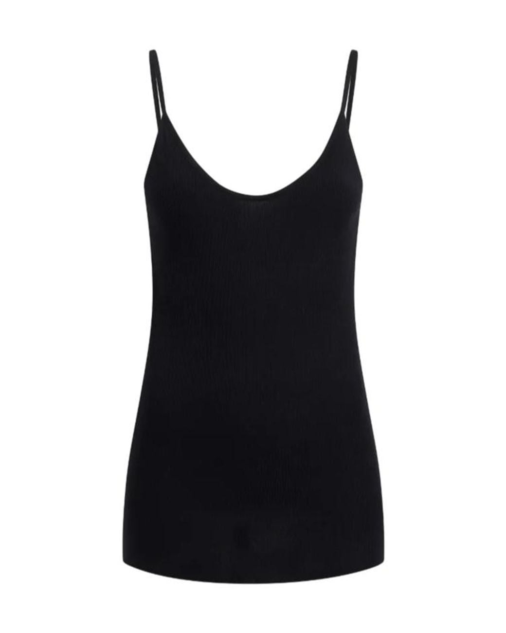 Khaite Black Selee Ribbed-Knit Tank