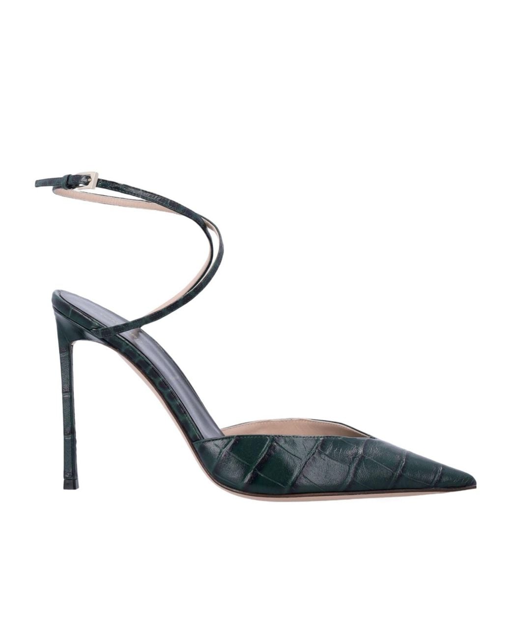 Tom Ford Blue Croc-Effect Leather Pumps