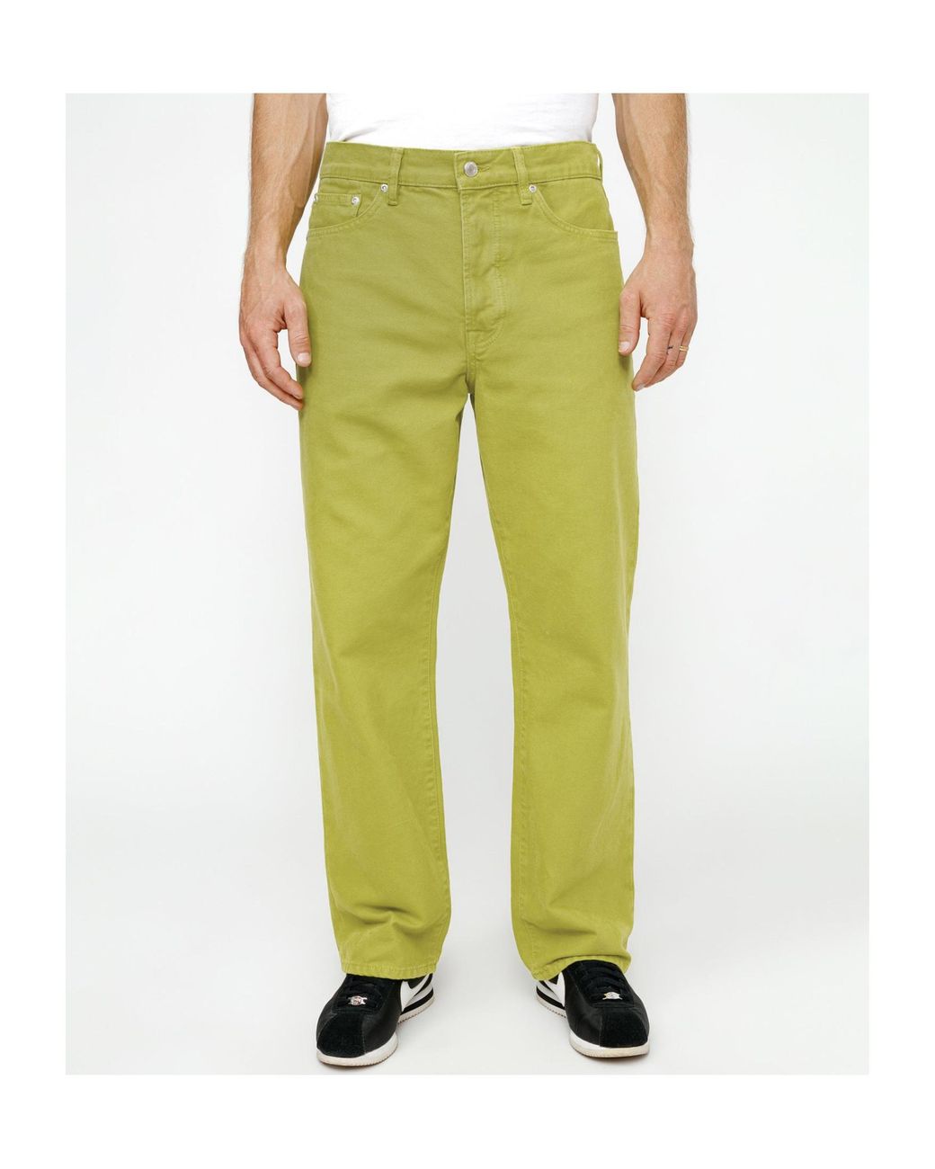 Stussy Big Ol' Garment-Dyed Jeans in Green for Men | Lyst