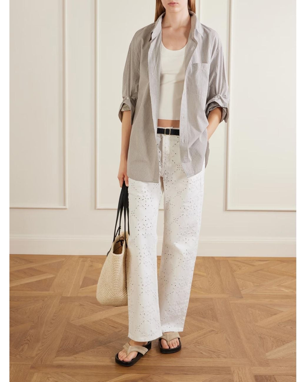 Citizens of Humanity White Lindz Broderie-Anglaise Jeans