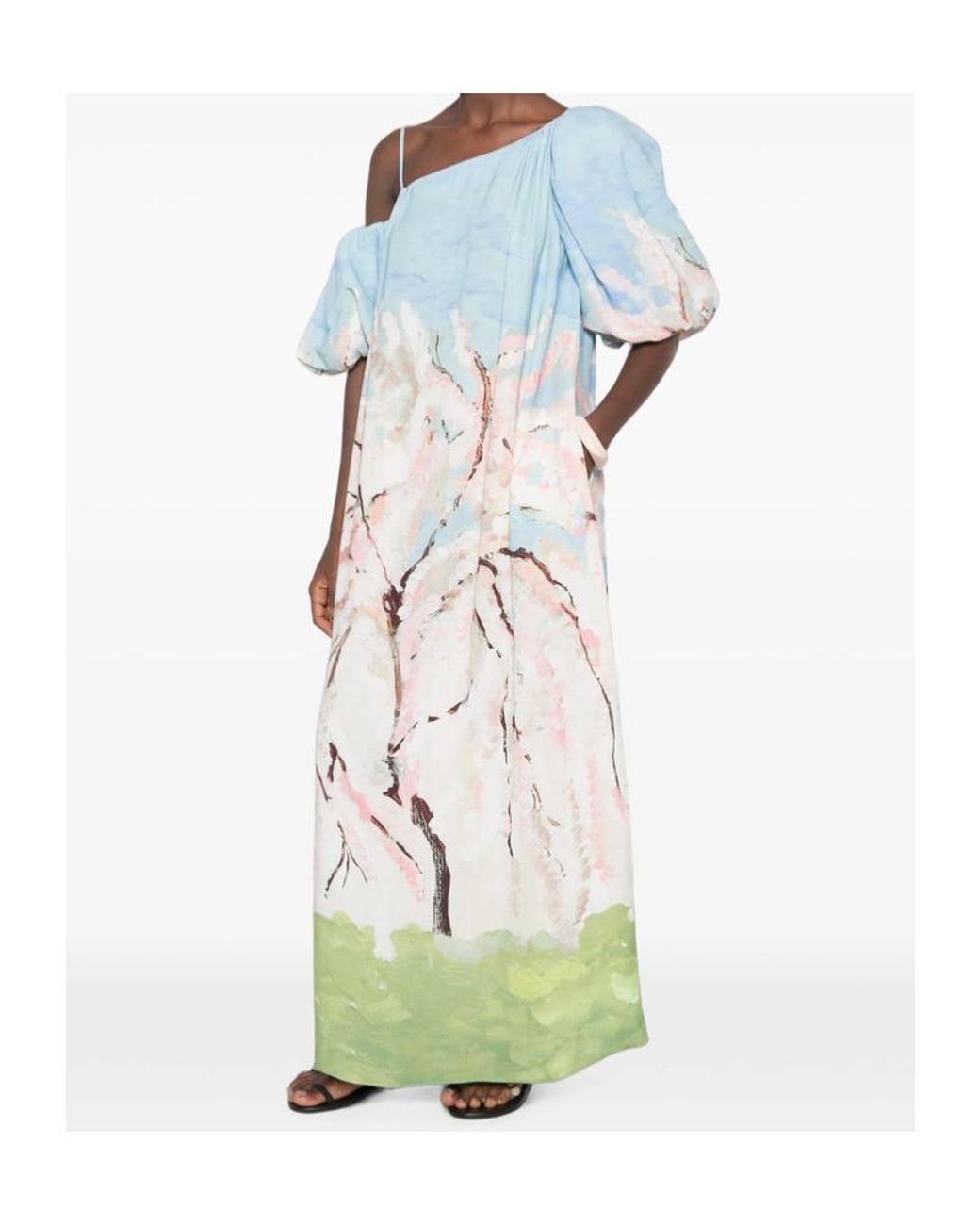 Stine Goya Blue One-Shoulder Dress