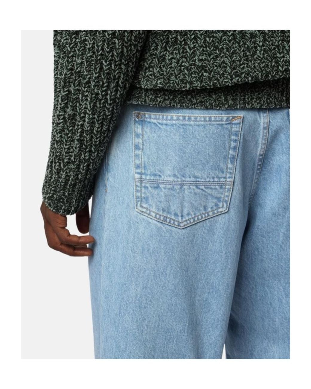 Stone Island Blue Loose-Fit Five-Pocket Jeans for men