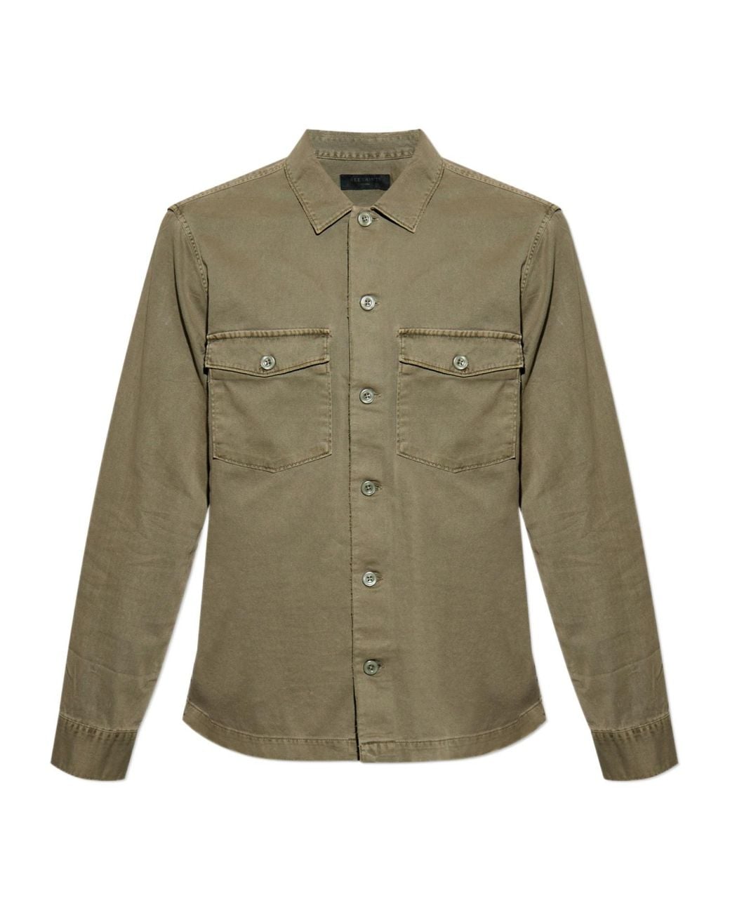 AllSaints Green Utility Button-Up Shirt for men