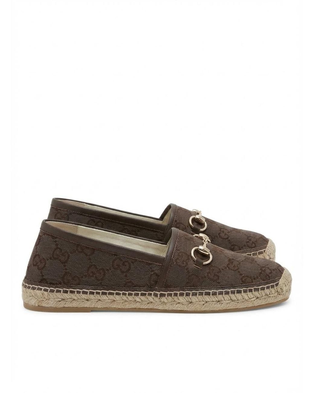 Gucci Brown Espadrille With Horsebit
