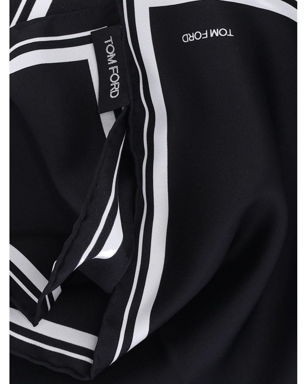 Tom Ford Black Frame Pocket Square Scarf for men