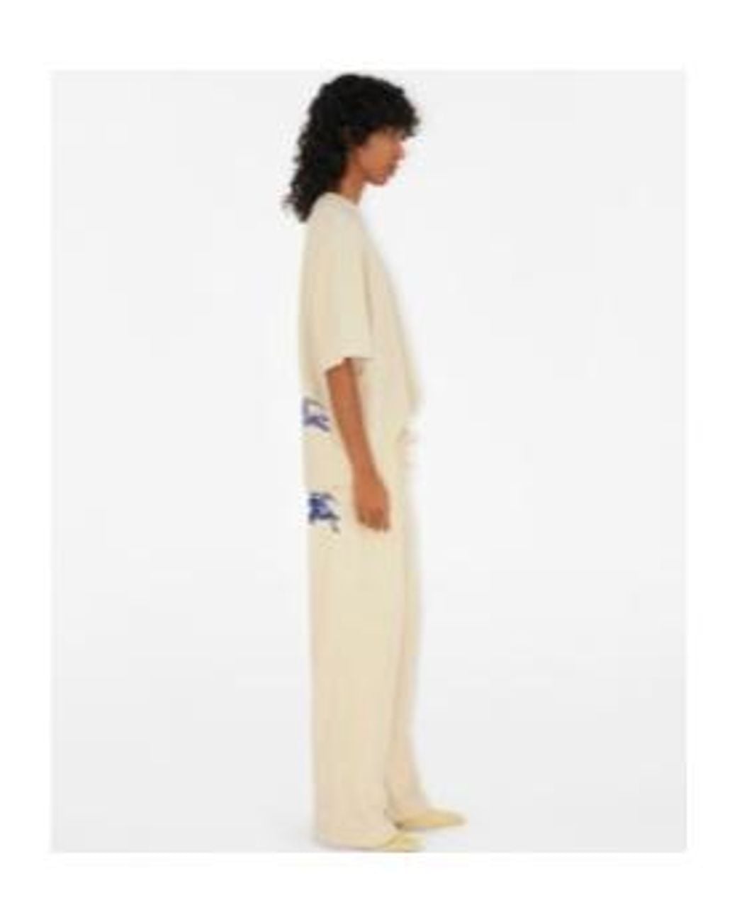 Burberry Natural Straight-Leg Towelling Finish Trousers