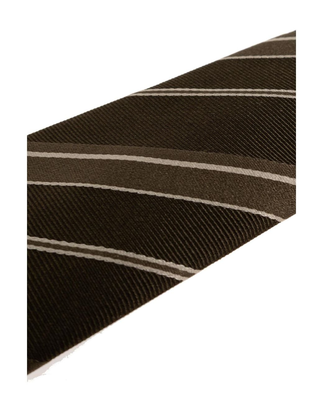 Tom Ford Brown Diagonal Striped Tie for men
