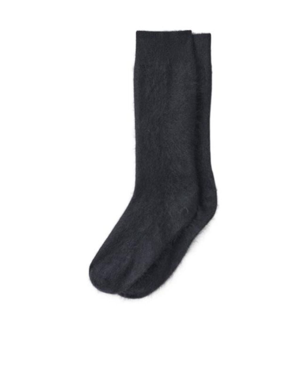 Lisa Yang Black Brushed-Cashmere Socks