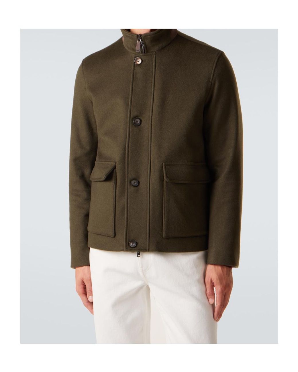 Herno Green Cashmere Jacket for men