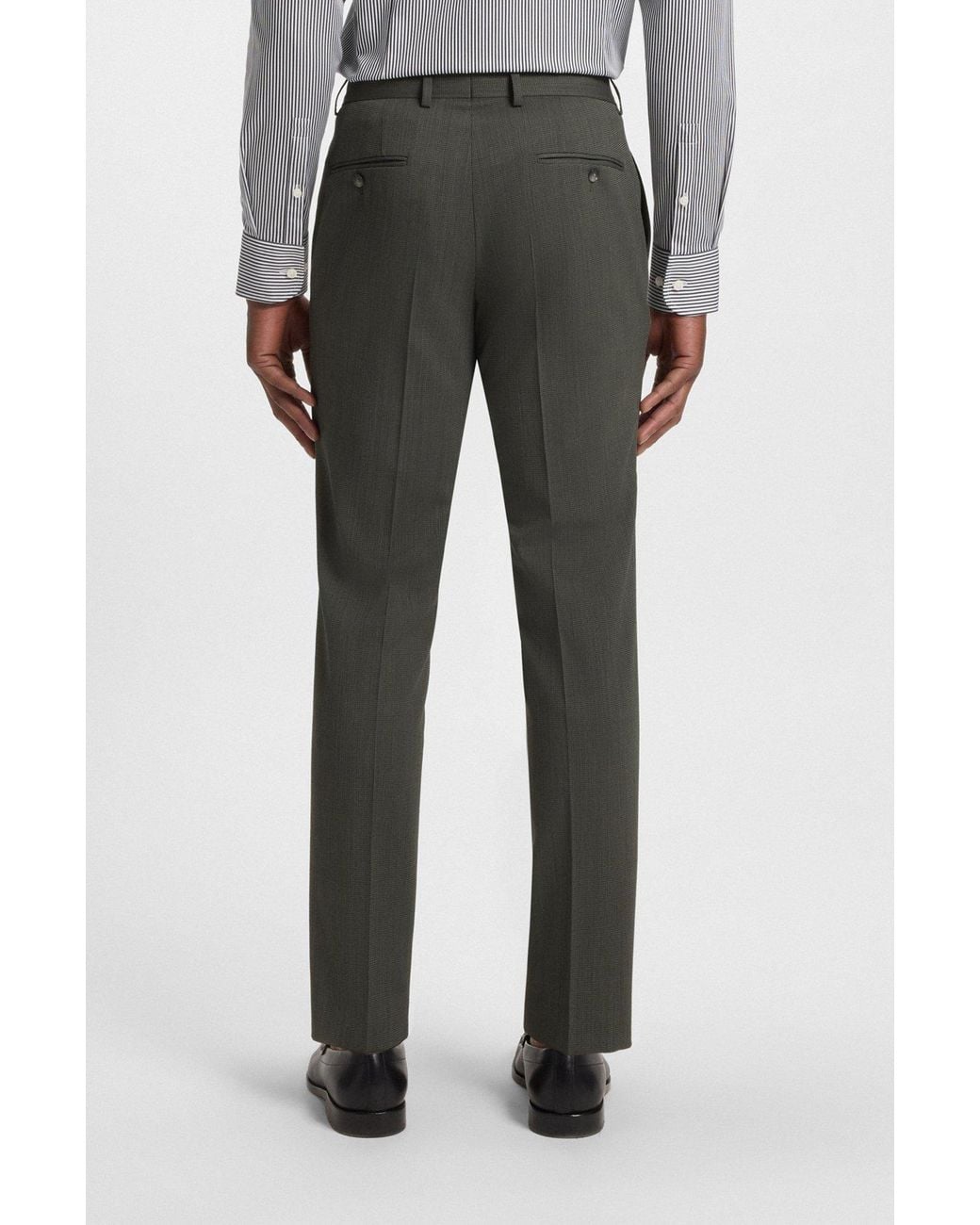 Boss Gray Single Breasted Suit for men