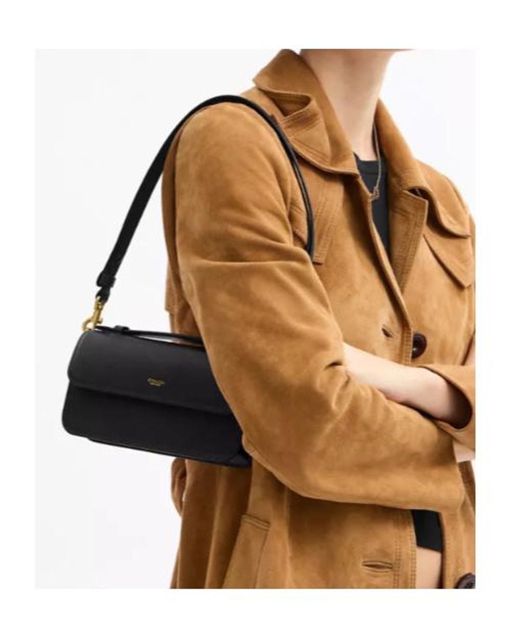 COACH Black Elora Detachable-Strap Top-Handle Tote Bag