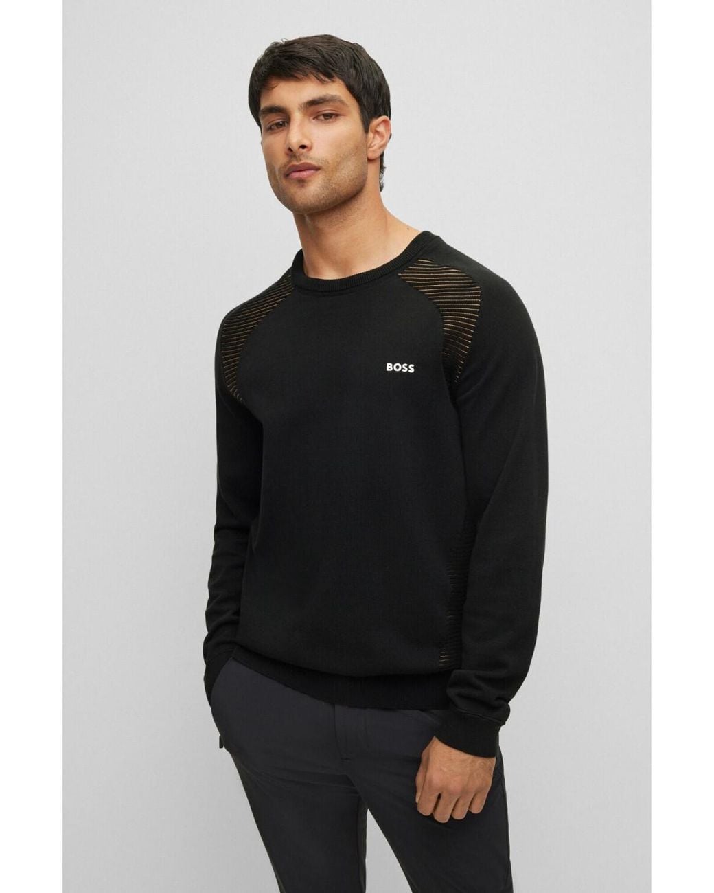 Boss Black Boss Logo Detailed Regular Fit Sweatshirt for men