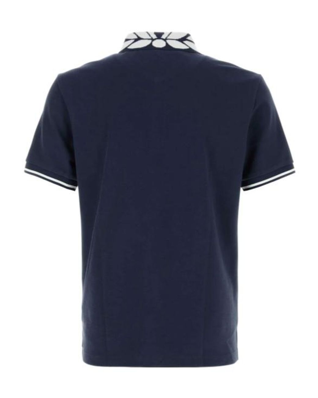 MCM Blue Logo Embroidered Short-Sleeved Polo Shirt