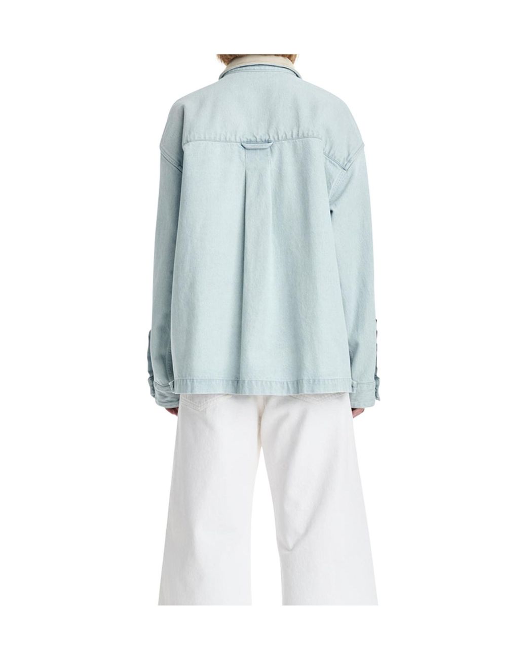 Agolde Blue Oversize Military-Style Jacket