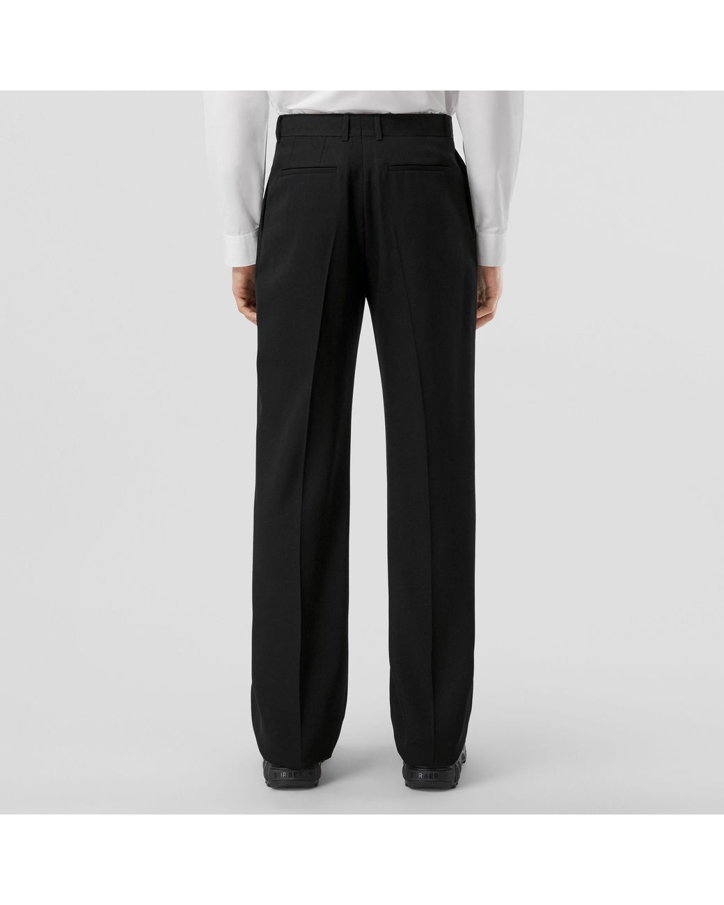 Burberry Black Straight Leg Tailored Trousers for men