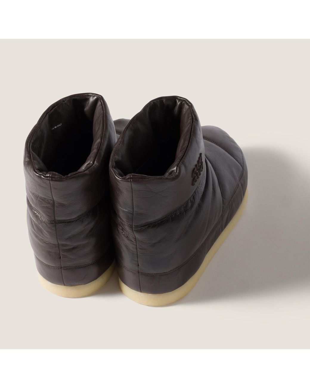 Miu Miu Black Padded Nappa Leather Booties