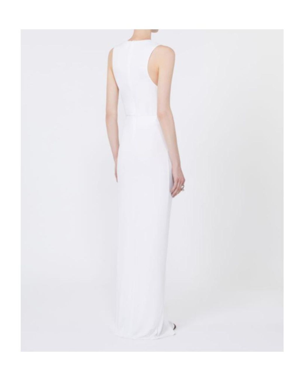 Sportmax White Saletta Ring-Detail Maxi Dress