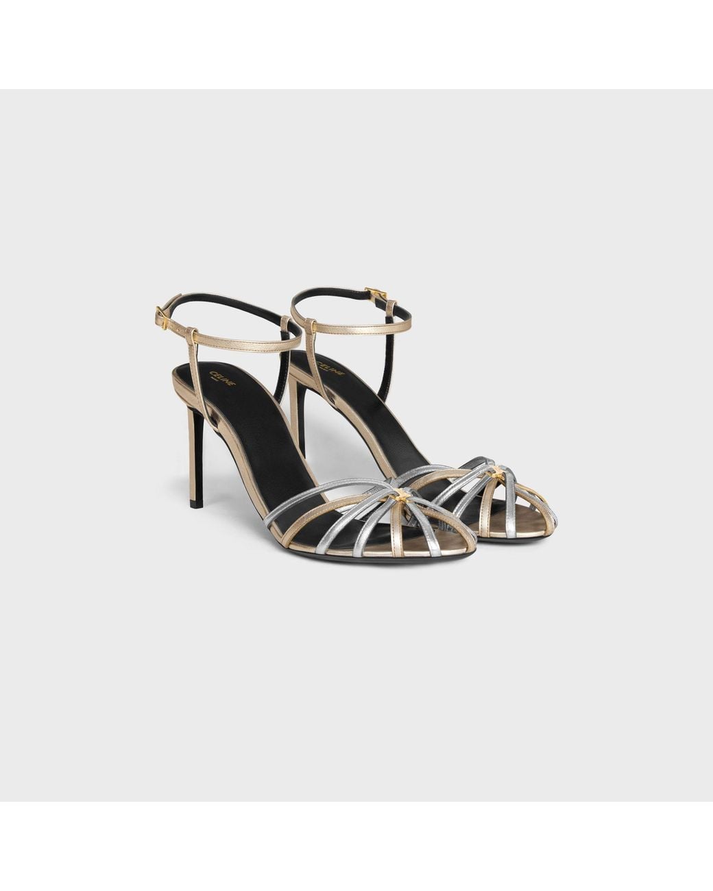 Céline Metallic Sandal Triomphe