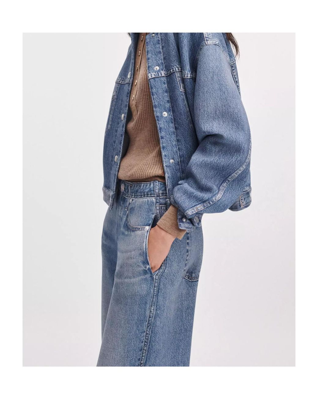 Rag & Bone Blue Miramar Twisted Seam Pants