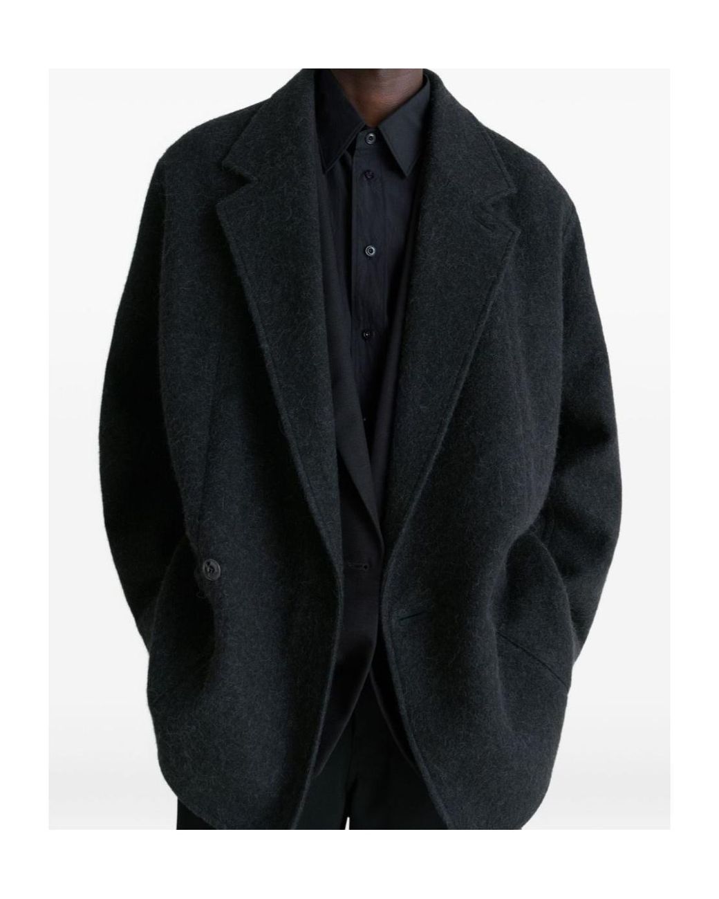 Lemaire Black Felted Jacket for men
