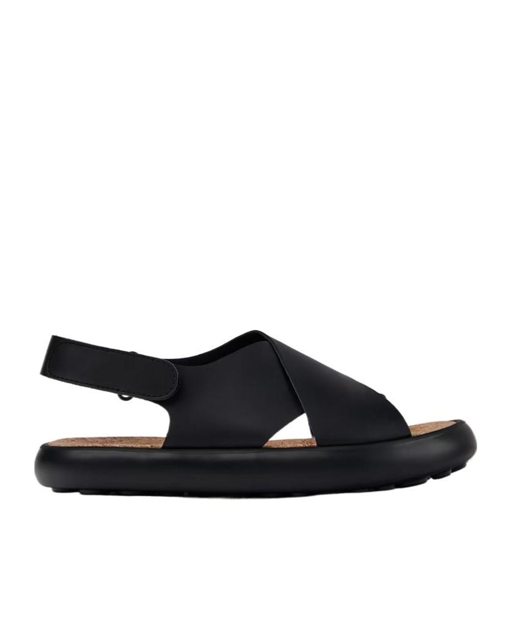 Camper Black Crisscross-Strap Sandals