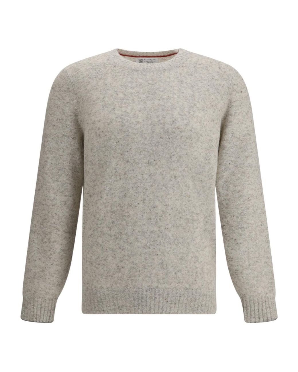 Brunello Cucinelli Gray Crewneck Knitted Jumper for men