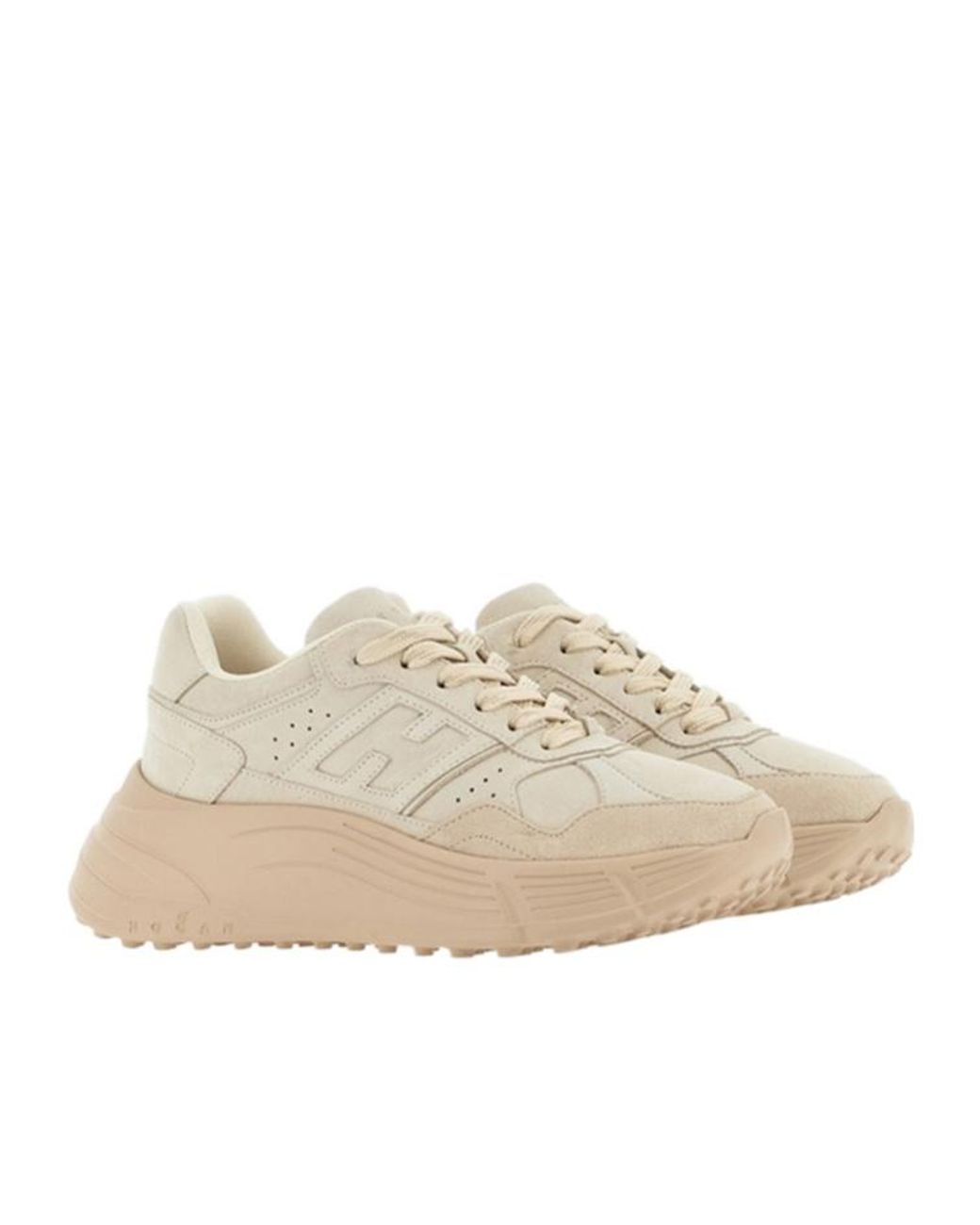 Hogan Natural Platform Lace-Up Sneakers