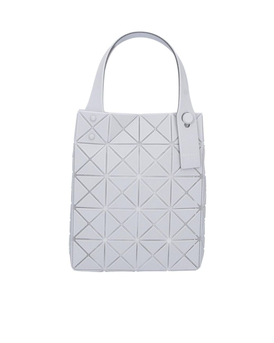 Issey Miyake White Prism Plus Geometric Tote Bag