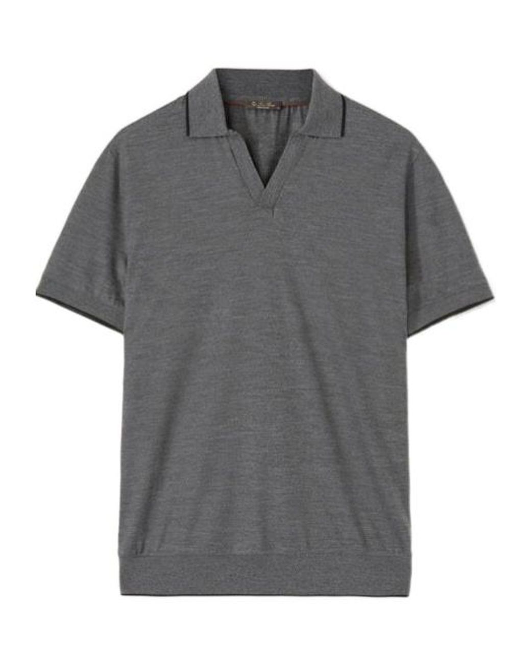 Loro Piana Gray Waitaki Polo Shirt for men