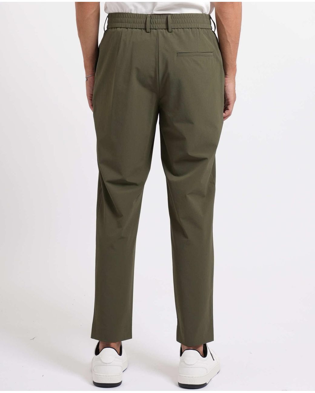 Boss Gray Trousers With Belt Loops for men
