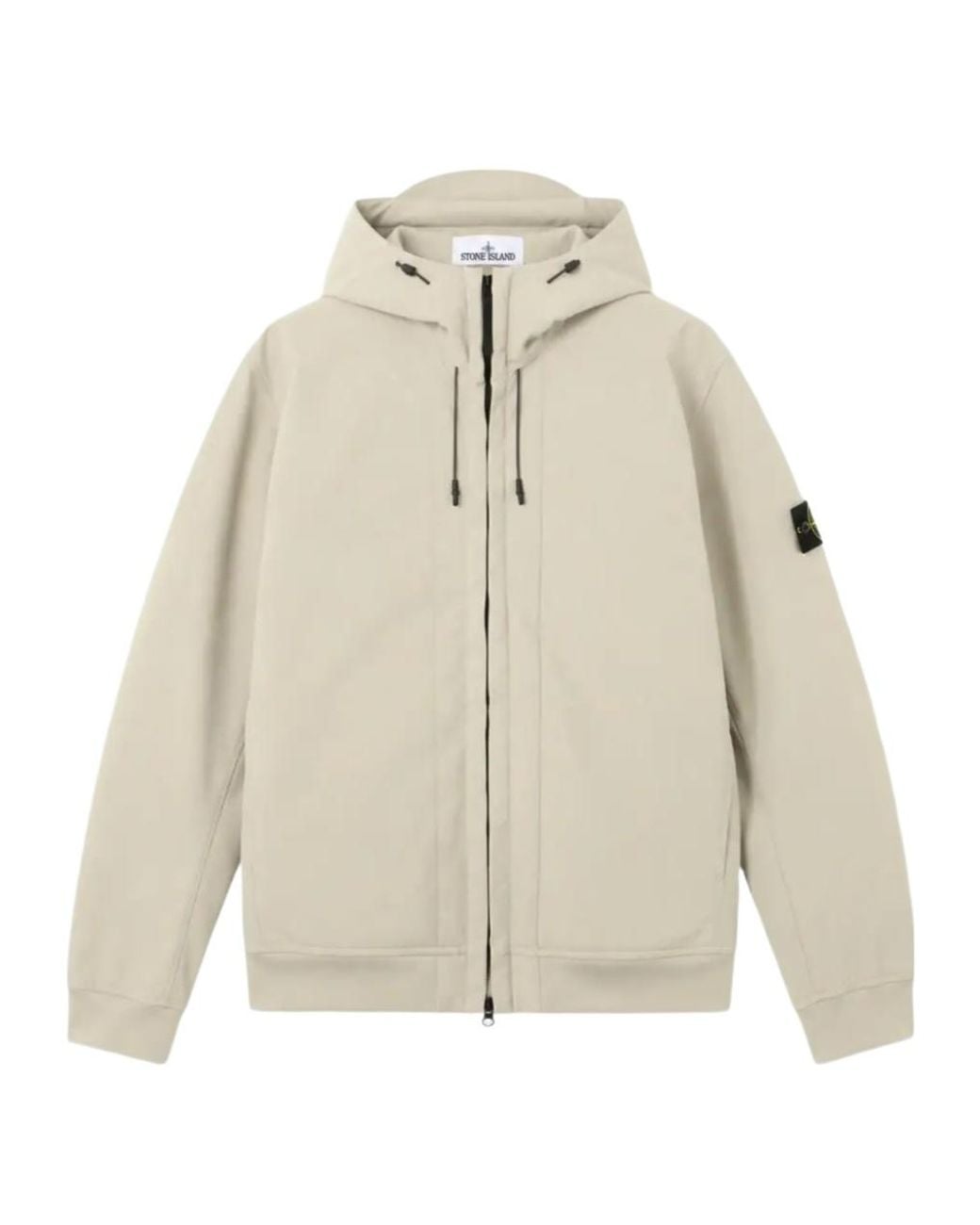 Stone Island Natural Long-Sleeve Zip-Up Jacket for men
